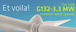 Global: Gamesa unveils the debut model from its new 3.3 MW platform: the G132-3.3 MW turbine for medium wind speeds