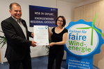 Partnerschaftliche und faire Projektentwicklung: WSB erhält Siegel der Thüringer Servicestelle Windenergie