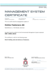 Dokka Fasteners has successfully implemented international certification