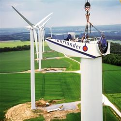 Wind turbine from the Fuhrländer AG, the oldest German manufacturer