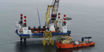 Installation der Fundamente des Offshore-Windparks Nordsee Ost abgeschlossen