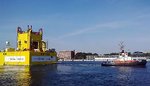 4.400 Tonnen schwere Umspannstation für den Offshore-Windpark EnBW Baltic 2 legt in Kiel ab
