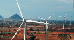 Image: Gamesa turbines at a wind farm in India (Gamesa)