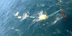 Photo courtesy of MSS: Deployment of a subsea noise recorder as part of the Marine Scotland Science (MSS) ECOMMASS project, which is contributing data to the UK network. 