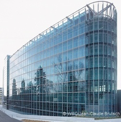 Gebäude der World Meteorological Organization in Genf, in dem sich auch das IPCC-Secretariat befindet.