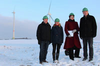 Windenergieanlagen-Hersteller Enercon und WSB im Gespräch mit MdB Thomas Jurk und Bernd Kalkbrenner, dem Bürgermeister der Gemeinde Schöpstal.