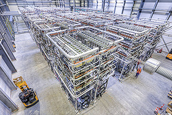 Interior view of a converter station in Büttel in Schleswig-Holstein: Siemens used identical HVDC Plus Power Modules here, the same as will be used for the COBRA converter stations.