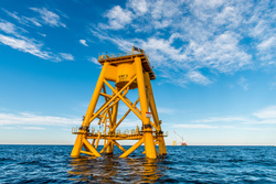 Foundation of one of the windturbines ©Deepwater Wind