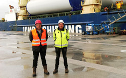 From left: Olivier Branquet – Head of Transport GE Renewables and Peter Ravn from Blue Water.