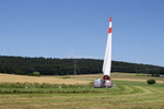 Ein Rotorblatt kommt selten allein: Selbstfahrer-Einsatz im Windpark Hofbieber