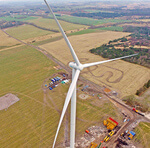 Siemens low wind prototype turbine installed in Drantum