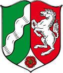 Bild: Wappen  des Bundeslandes Nordrhein-Westfalen (NRW)