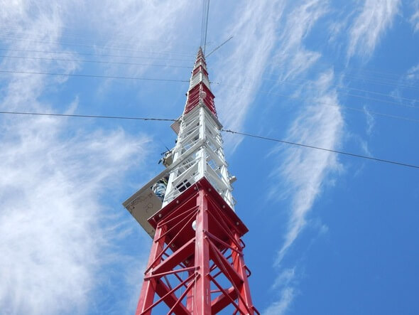 RK Systems' 150m Lattice Met Tower (Image: NRG Systems / RK Systems)