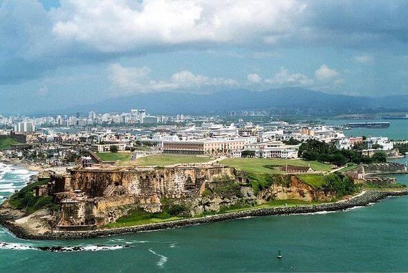 View of San Juan, capital of Puerto Rico, before the hurricane