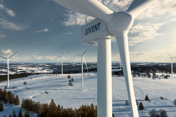 Größter Schweizer Windpark JUVENT SA wird mit dem CMS „Omega Guard“ ausgerüstet. (Bild: BKW)