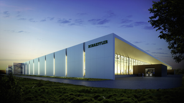 This is what it will look like: Schaeffler’s first ever “Factory for tomorrow”. The plant is being built in Xiangtan, China. (Image: Schaeffler)