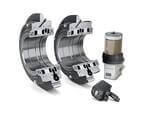 Flanged housing units with service package for electric motors