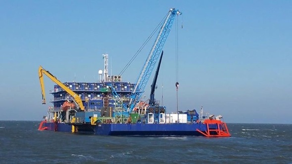 CWind's dedicated power cable repair barge, the ASV Pioneer (Image: CWind)