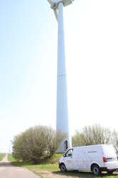Die Tests mit beschwerten Rotorblättern im Windpark Bockelwitz waren erfolgreich. Bildnachweis: Bachmann electronic
