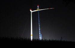 Baustelle des Repowering-Projekts Wennerstorf in Niedersachsen (Bild: ABO Wind)