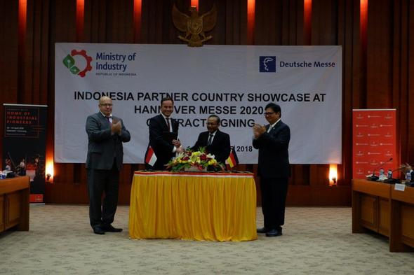 Indonesien wird das Partnerland der HANNOVER MESSE 2020 - Unterzeichnung des Partnerlandvertrags* (Bild: Deutsche Messe)