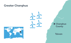 Das Greater Changhua-Projekt vor der Küste Taiwans (Karte: Ørsted)