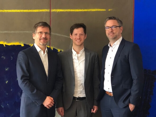 (v.r.n.l.): Andre Hirsch, Simon Hagedorn und Dr. Gunar Hering (Bild: ENERTRAG Aktiengesellschaft / GP JOULE GmbH)