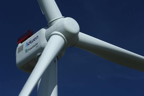 Forschungs-Windenergieanlage AD 8-180 am IWES-Standort Bremerhaven (Bild: © JM_)