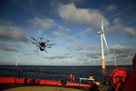 Innovative cooperation between offshore wind turbines and drones