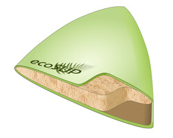 Der Querschnitt durch das Paddleboard zeigt den Sandwich-Aufbau (Bild: Fraunhofer WKI / Christoph Pöhler)