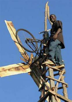 William Kamkwamba on his self-built windmill