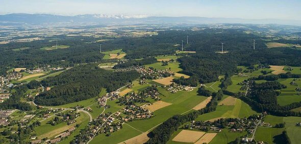 Photomontage Parc EolJorat Sud (Bild: profil paysage via Suisse Éole)