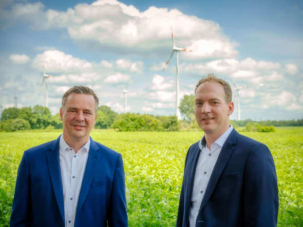 Maik Schlapmann und Tobias Wilming, Geschäftsführer von XERVON Wind (Bild: XERVON Wind)