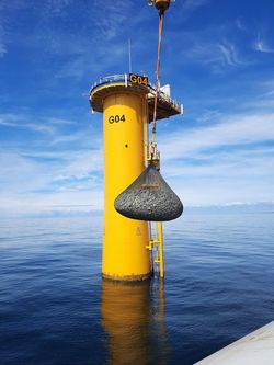 Patent protected 4T Filter Unit Rockbags have a single point lifting ring/masterlink that assists to achieve pin point deployment over subsea cables (Image: Ridgeway)