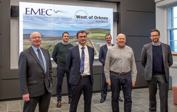 EMEC and West of Orkney Windfarm, pictured at EMEC in December 2021 (Image: EMEC)