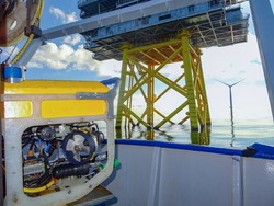 Deutsche Windtechnik will gener-ate more than 300 inspection re-ports in the next two years with the help of a remotely operated vehicle (ROV) (Image: Deutsche Windtechnik AG