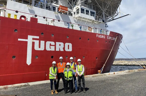 The Fugro Explorer is mobilizing in the SouthCoast lease area for next ~3 months to conduct geotechnical site investigations. (Image: SouthCoast Wind)