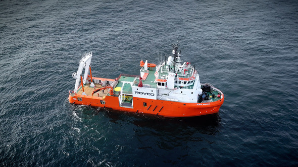 Rovco’s multi-purpose DP2 survey vessel, Glomar Supporter (Image: Rovco)
