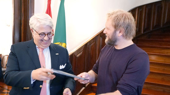 The Memorandum of Understanding was signed at an embassy reception in Lisbon Wednesday evening (Image: Norwegian Offshore Wind)