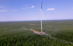 Source: ABO Wind AG The picture shows the construction of Pajuperänkangas wind farm.