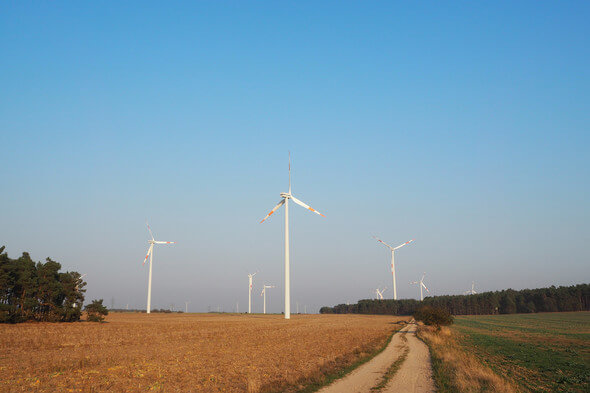 Bestandsanlagen im Windpark Niemegk (Bild: European Energy Deutschland GmbH)