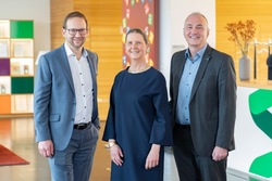 Der Vorstand der UmweltBank (v.l.n.r.): Dietmar von Blücher, Heike Schmitz und Goran Basic