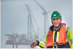 Image: ©Iberdrola, Ignacio Galán, Executive Chairman of Iberdrola, at an offshore wind farm.