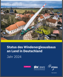 Deckblatt des Statusberichtes zur Windenergie © BWE / VDMA