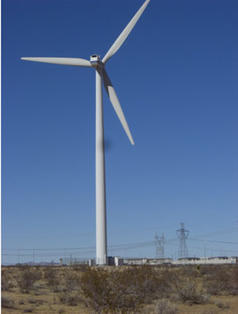 Prisons around the world are considering cutting their energy costs by installing wind turbines, such as this one in California
