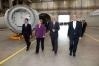 Angela Merkel visiting Nordex&#039;s rotor blade production plant in Rostock
